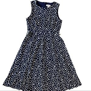 Christopher & Banks Navy Polka Dot Sleeveless Dress-Size 6